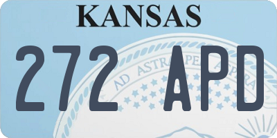 KS license plate 272APD