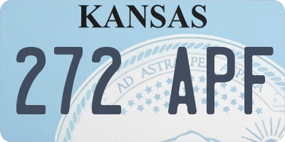 KS license plate 272APF