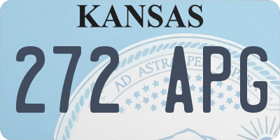 KS license plate 272APG