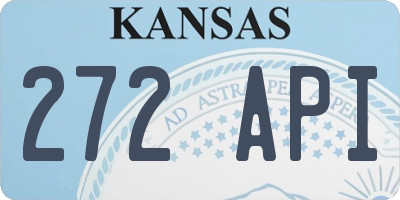 KS license plate 272API