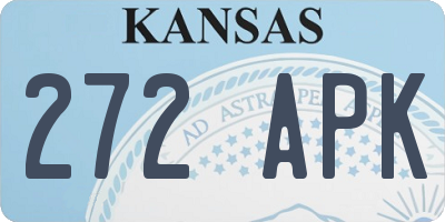 KS license plate 272APK