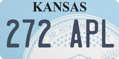 KS license plate 272APL