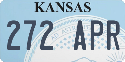 KS license plate 272APR