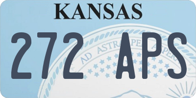 KS license plate 272APS