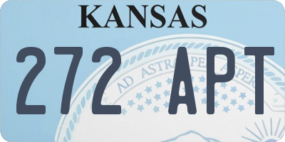KS license plate 272APT