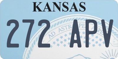 KS license plate 272APV