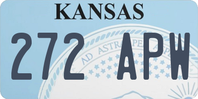 KS license plate 272APW