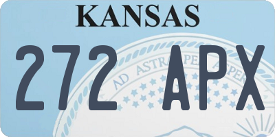 KS license plate 272APX