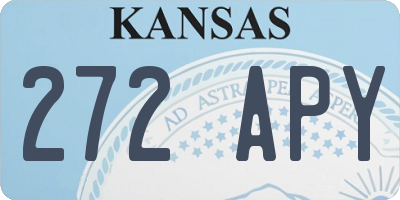 KS license plate 272APY