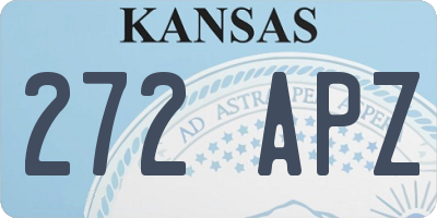 KS license plate 272APZ