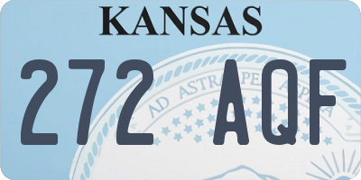 KS license plate 272AQF