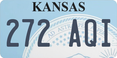 KS license plate 272AQI