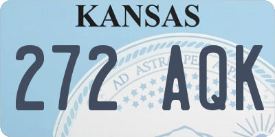 KS license plate 272AQK