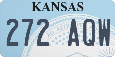 KS license plate 272AQW