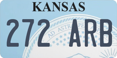 KS license plate 272ARB