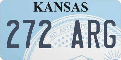 KS license plate 272ARG