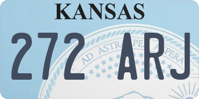 KS license plate 272ARJ