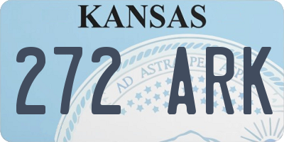KS license plate 272ARK