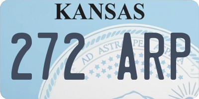 KS license plate 272ARP
