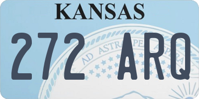 KS license plate 272ARQ