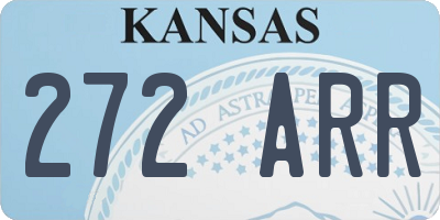 KS license plate 272ARR