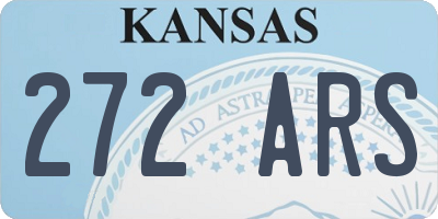 KS license plate 272ARS