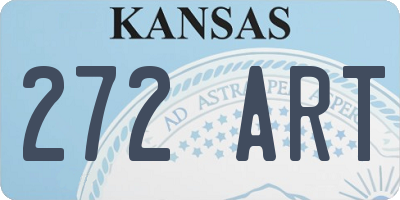 KS license plate 272ART