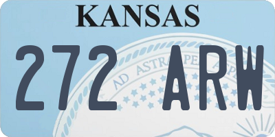 KS license plate 272ARW