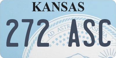 KS license plate 272ASC