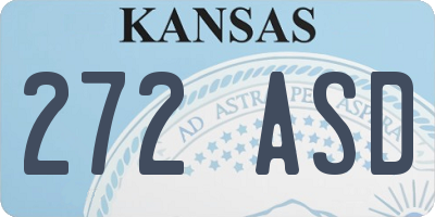 KS license plate 272ASD