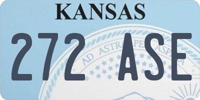 KS license plate 272ASE