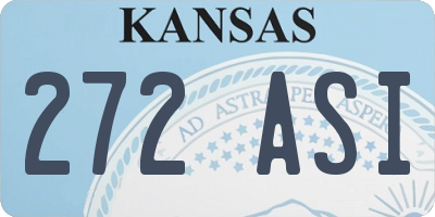 KS license plate 272ASI