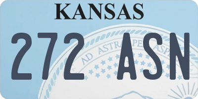 KS license plate 272ASN