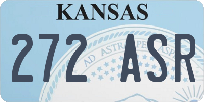 KS license plate 272ASR