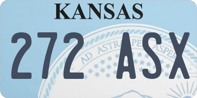 KS license plate 272ASX