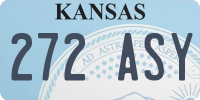 KS license plate 272ASY