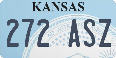 KS license plate 272ASZ