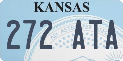 KS license plate 272ATA