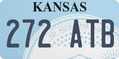 KS license plate 272ATB