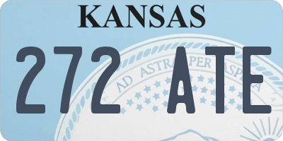 KS license plate 272ATE