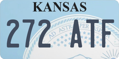 KS license plate 272ATF