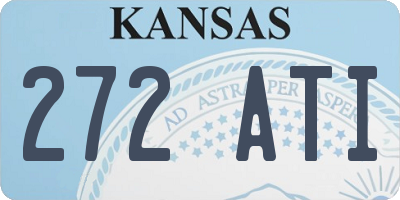 KS license plate 272ATI