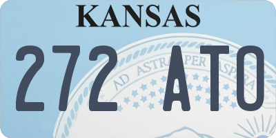KS license plate 272ATO