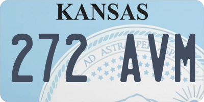 KS license plate 272AVM
