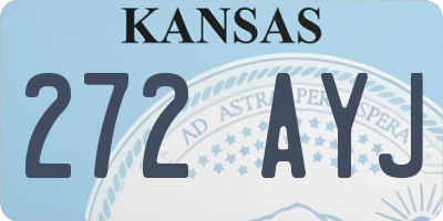 KS license plate 272AYJ