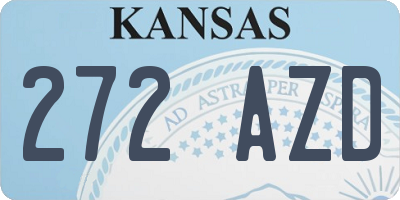 KS license plate 272AZD