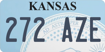 KS license plate 272AZE