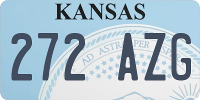 KS license plate 272AZG
