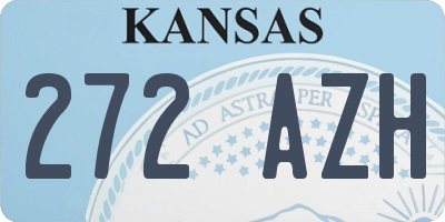 KS license plate 272AZH