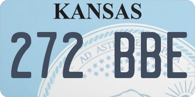 KS license plate 272BBE